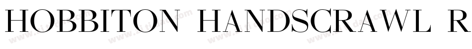 Hobbiton Handscrawl Regular字体转换
